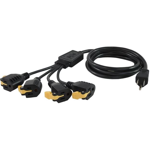 Picture of 5-15P to (4) 5-15R Power Splitter Cord