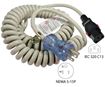 Picture of 5-15P to C13 Push Lock Hospital Grade Coiled Cord