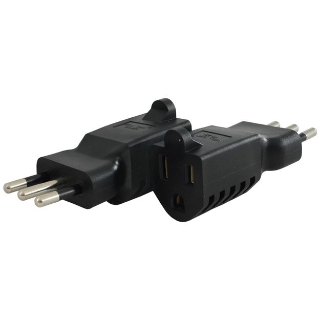Picture of Italy 3-Pin to 5-15R Plug Adapter