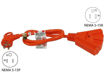 Picture of 5-15P to (3) 5-15R i-Plug Orange Convenience Cords