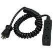 Picture of Hospital-Grade Power Strip, 3x 15A Outlets, Extendable Coiled Cord
