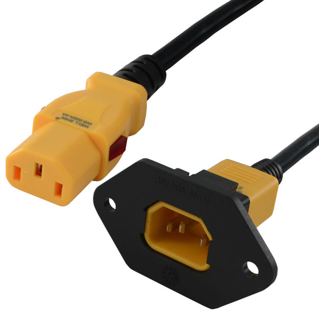 	Wall Mounted C14 to C13 Push Lock Extension Cords