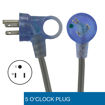 A 5 O'CLOCK NEMA 5-15p plug with Easy finger grip design