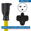 NEMA 6-15/20R connector