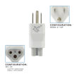 NEMA 5-15P plug to IEC C5 Adapter