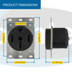 14-50R Flush Mount Receptacle product dimensions 