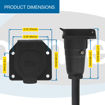 7-Way trailer socket product dimensions 
