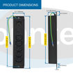 (5) C13 AND (1)C14 POWER STRIP product dimensions